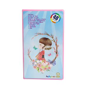 ESTOJO ESCOLAR GIRL COM 48 PEÇAS - MT48R-K
