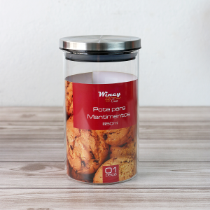 PORTA MANTIMENTOS COM TAMPA DE METAL E SILICONE 850ML - VDA04082