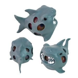 BRINQUEDO TUBARÃO DE PLÁSTICO ANTI-ESTRESSE BOX COM 12 UNIDADES - ZD004