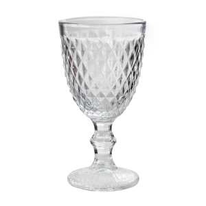 CONJUNTO DE  6 TAÇAS PARA VINHO DE VIDRO BICO DE ABACAXI TRANSPARENTE 210ML - LYOR 6462