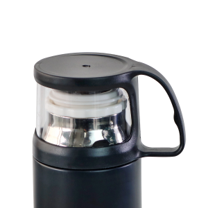 GARRAFA ISOTÉRMICA DE INOX COM FRASE E TAMPA COM COPO PARA SERVIR- 450 ML - GDR0085-P4