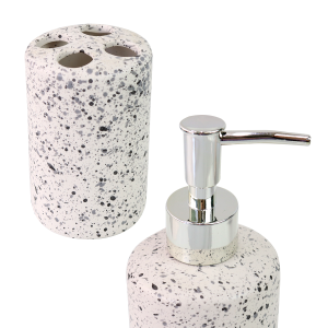 JOGO DE BANHEIRO DE PORCELANA 2 PEÇAS 300ML - 4981-BR