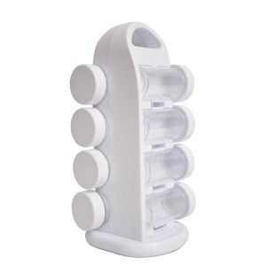 PORTA TEMPEROS COM 8 POTES COM BASE GIRATORIA EM PLASTICO