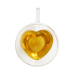 XÍCARA DE CAFÉ PAREDE DUPLA DE VIDRO CORAÇÃO 100ML - 210606