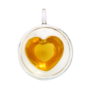 XÍCARA DE CAFÉ PAREDE DUPLA DE VIDRO CORAÇÃO 200ML - 211606