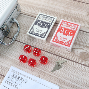 JOGO DE FICHAS PARA POKER NUMERADA NA MALETA COM 100 FICHAS - IM42059-C