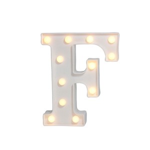 LUMINARIA PARA DECORACAO LETRA F 18X22X3CM A PILHA