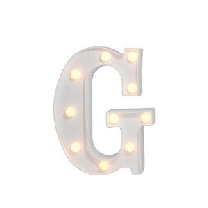 LUMINARIA PARA DECORACAO LETRA G 17,5X22X3CM A PILHA