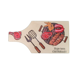 TÁBUA DE CORTE DE VIDRO TEMPERADO COM DESENHOS 34,5X18,5CM - CZ35X19-C