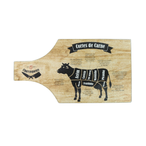 TÁBUA DE CORTE DE VIDRO TEMPERADO COM DESENHOS 34,5X18,5CM - CZ35X19-A