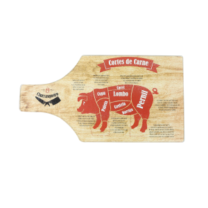 TÁBUA DE CORTE DE VIDRO TEMPERADO COM DESENHOS 34,5X18,5CM - CZ35X19-D