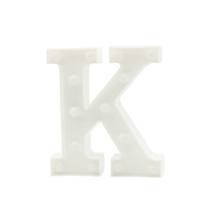 LUMINARIA PARA DECORACAO LETRA K 19X22X3CM A PILHA