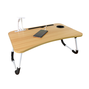 MESA PORTÁTIL DE MDF 60X40X28CM COM USB MINI VENTILADOR E MINI LUMINÁRIA - 21631-BG