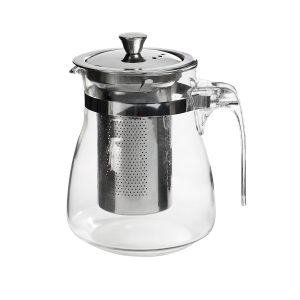 CHALEIRA COM INFUSOR DE VIDRO 600ML COM TAMPA - C600S