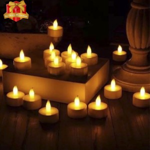 VELA DECORATIVA DE LED LUZ AMARELA COM 12 PEÇAS ACOMPANHA BATERIA - JY2227