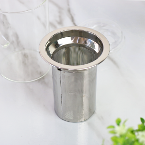 COPO DE VIDRO COM INFUSOR PARA CHÁ COM TAMPA 500ML - 3229