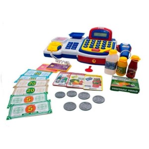 CAIXA REGISTRADORA DE PLÁSTICO COM LUZ SOM E ACESSÓRIOS - DMT3816-AM