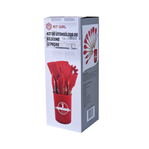 JOGO DE UTENSÍLIOS  DE SILICONE COM 12 PEÇAS - CZ2112-VM
