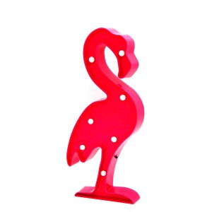 LUMINARIA PARA DECORACAO FLAMINGO 13X29,5X3CM A PILHA
