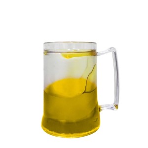 CANECA COM GEL CONGELANTE TRANSPARENTE 400ML GEL AMARELO