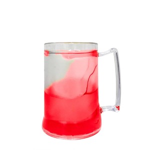 CANECA COM GEL CONGELANTE TRANSPARENTE 400ML GEL VERMELHO