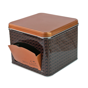 PORTA CAPSULAS DE METAL COM TAMPA E ABERTURA FRONTAL 12X15CM - 1531