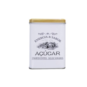 JOGO COM 03 LATAS DECORATIVAS DE METAL QUADRADA 10,5X10,5X14CM-BF3885A3887-BR