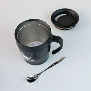 CANECA ISOTÉRMICA DE AÇO INOXIDAVEL COM COLHER 300ML - YT2183-PT