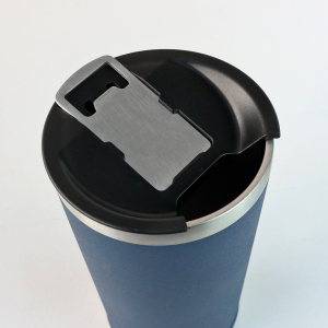 COPO TERMICO DE AÇO INOX COM TAMPA E ABRIDOR 510ML - GDR0339-AZMA