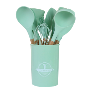 JOGO DE UTENSÍLIOS  DE SILICONE COM 12 PEÇAS - CZ2112-VD