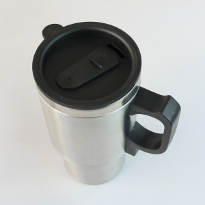 CANECA ISOTÉRMICA COM PLUG VEICULAR COM FRASES EM INOX 400ML - GDR0294-F