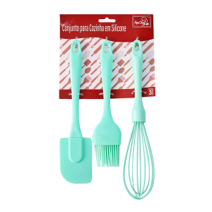 CONJUNTO PARA COZINHA EM SILICONE 3 PEÇAS - TRC8793-TI