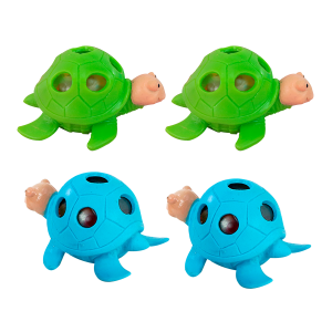 BRINQUEDO TARTARUGA DE PLÁSTICO ANTI-ESTRESSE COM 4 UNIDADES - ZD003-UNI