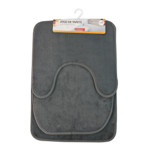 JOGO DE TAPETE DE BANHEIRO EM SOFT COM 03 PEÇAS - CA04088-CZES