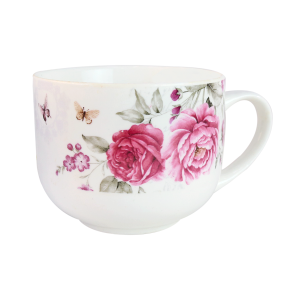 CANECA DE PORCELANA FLORAL 470ML - PRC01059-C