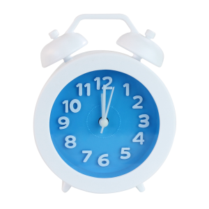 RELÓGIO DE MESA DESPERTADOR REDONDO DE PLÁSTICO COLORS 10CM - SDL580-AZ