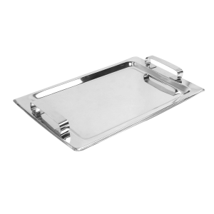 BANDEJA DE INOX COM ALÇA 23,5X36,5CM - 1128