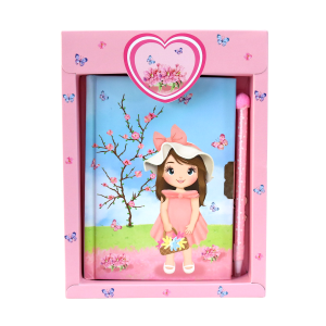 DIÁRIO INFANTIL PEQUENA CAMPONESA COM CADEADO E CANETA 11X15CM - SXFS5405-A