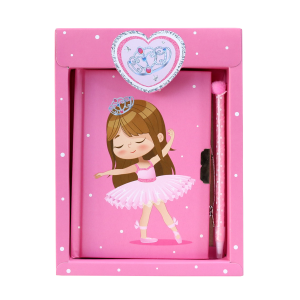 DIÁRIO INFANTIL PEQUENA BAILARINA COM CADEADO E CANETA 11X15CM - SXFS5411-A