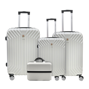 JOGO DE MALA PRATA BARCELONA GOLD EM ABS COM 4 PEÇAS - BA432J00214