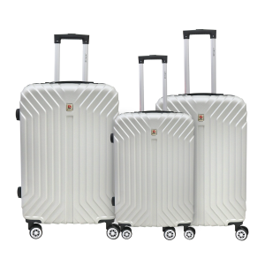 JOGO DE MALA PRATA BARCELONA GOLD EM ABS COM 4 PEÇAS - BA432J00214