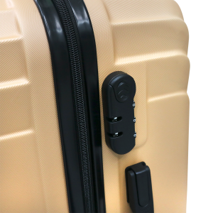 JOGO DE MALA ROSÉ BARCELONA GOLD EM ABS COM 4 PEÇAS - BA432J00235