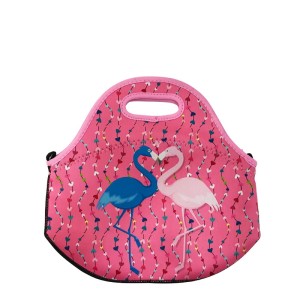 SACOLA TERMICA NEOPRENE FLAMINGO 29 X 28 CM