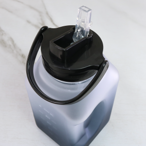 GARRAFA PLÁSTICA QUADRADA COM CANUDO E ALÇA 1 LITRO - GDR0781-PT