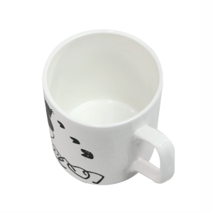 CANECA DE PORCELANA BRANCA COM ESTAMPA DE GATO 220ML - CA18009-C
