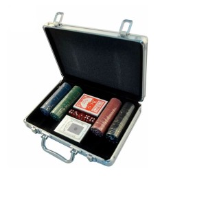 JOGO DE FICHAS PARA POKER NUMERADA NA MALETA COM 200 FICHAS - IM42060-5