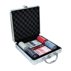 JOGO DE FICHAS PARA POKER NUMERADA NA MALETA 100 FICHAS - IM42059-K