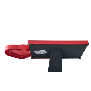 PORTA RETRATO DE PLASTICO COM CORACAO 10X15 AMARELO