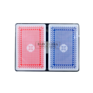 JOGO COM 2 BARALHOS DE PLÁSTICO COM 54 CARTAS CADA - BAR69087