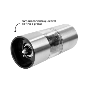 MOEDOR DE PIMENTA MANUAL EM AÇO INOX E PLÁSTICO - 4501